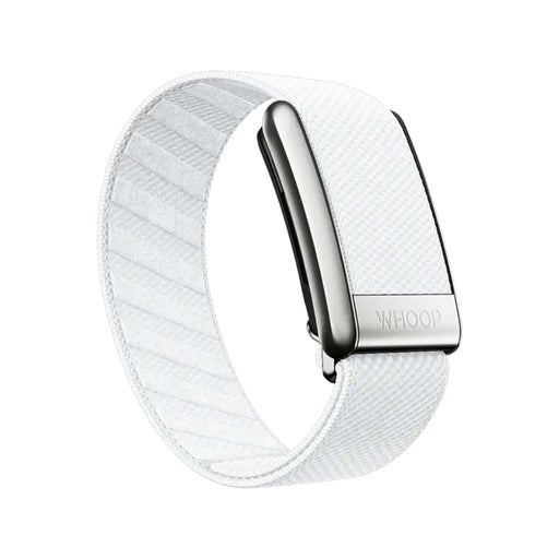 Arctic with Platinum SuperKnit Luxe Band for Whoop 4.0, elegant finish, style and comfort, at TaMiMi Projects in Qatar.