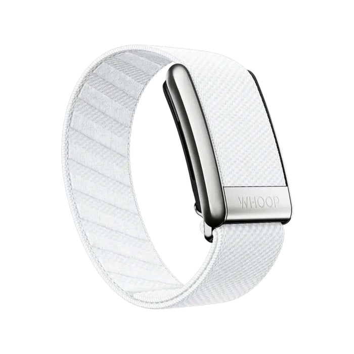 Arctic with Platinum SuperKnit Luxe Band for Whoop 4.0, elegant finish, style and comfort, at TaMiMi Projects in Qatar.
