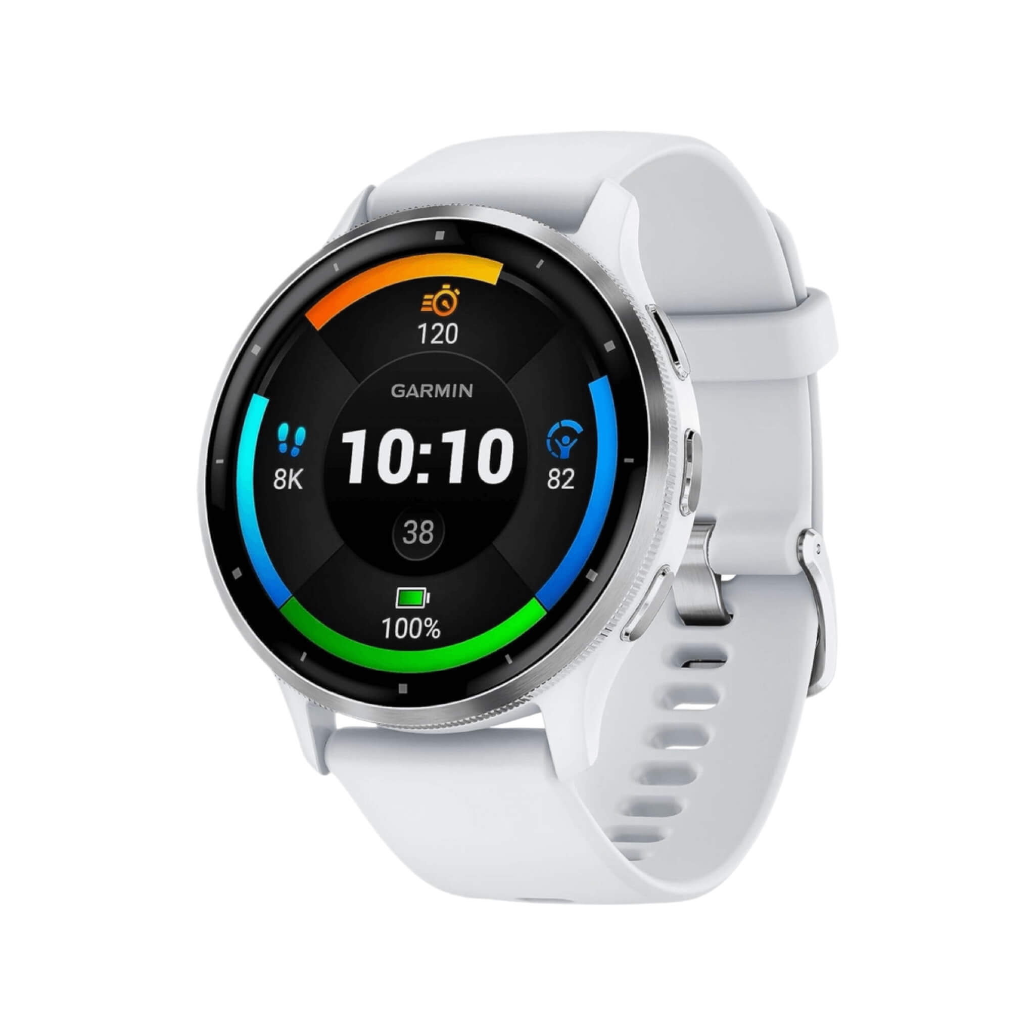 Venu® 3 Stainless steel bezel whitestone case silicone band - 45mm Venu® 3 Stainless steel bezel whitestone case silicone band - 45mm