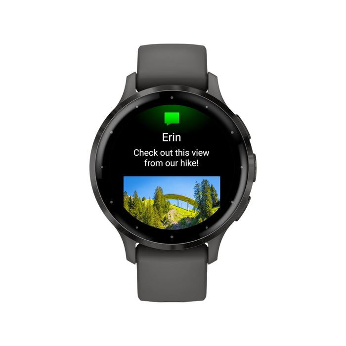 Get Garmin Venu® 3S - Slate Stainless Steel Bezel with Pebble Gray Case and Silicone - 41mm in Qatar from TaMiMi Projects
