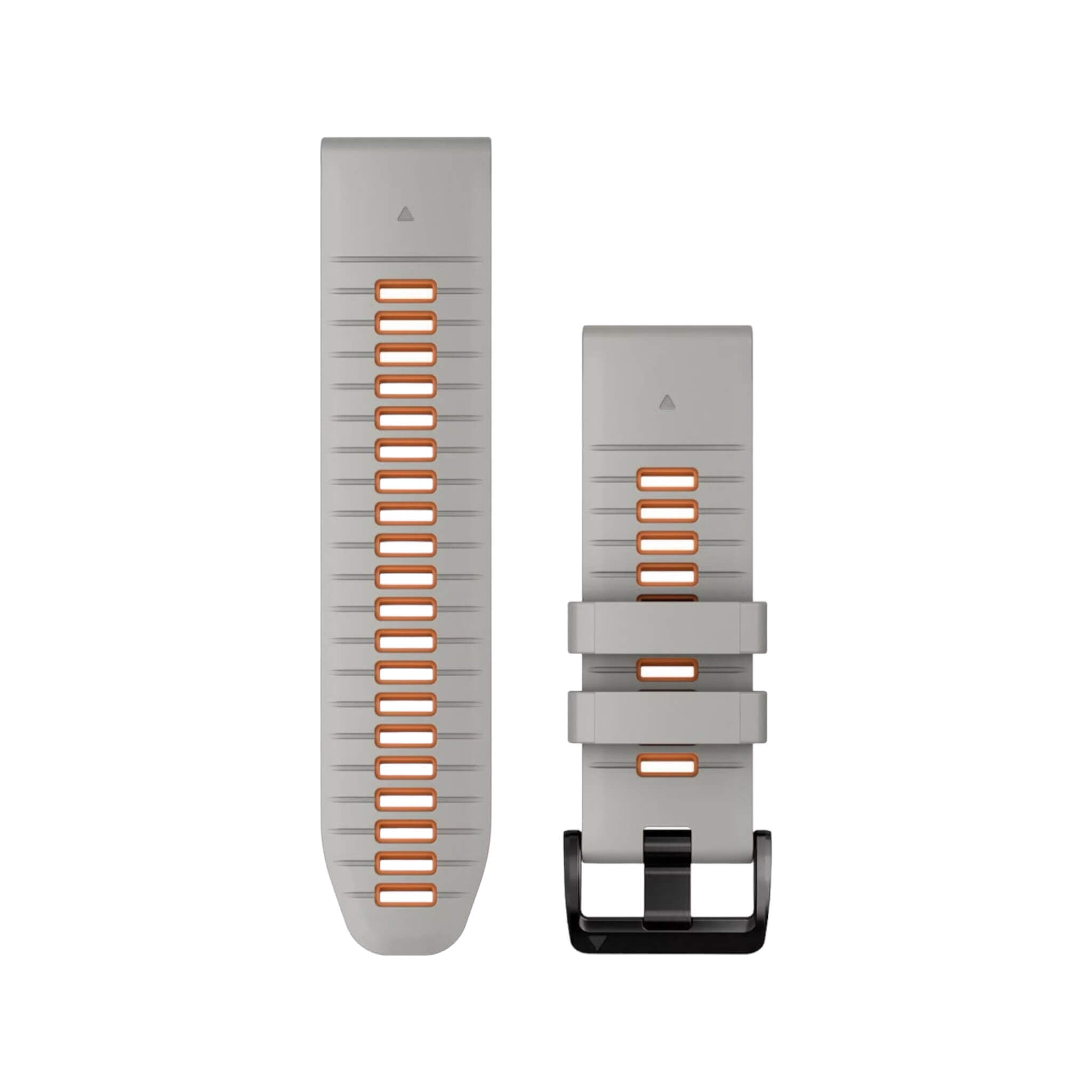 Garmin QuickFit® 26 Watch Band - Fog Gray/Ember Orange Silicone Garmin QuickFit® 26 Watch Band - Fog Gray/Ember Orange Silicone