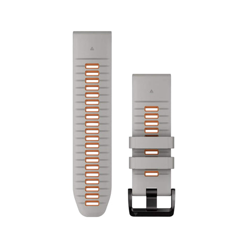 Get Garmin Garmin QuickFit® 26 Watch Bands - Fog Gray / Ember Orange Silicone in Qatar from TaMiMi Projects.