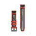 Garmin QuickFit® 22 Watch Band in Flame Red with Graphite Silicone, Available now at TaMiMi Projects in Qatar.