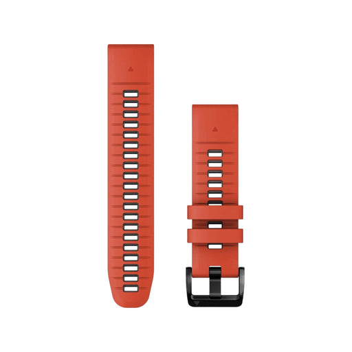 Garmin QuickFit® 22 Watch Band in Flame Red with Graphite Silicone, Available now at TaMiMi Projects in Qatar.
