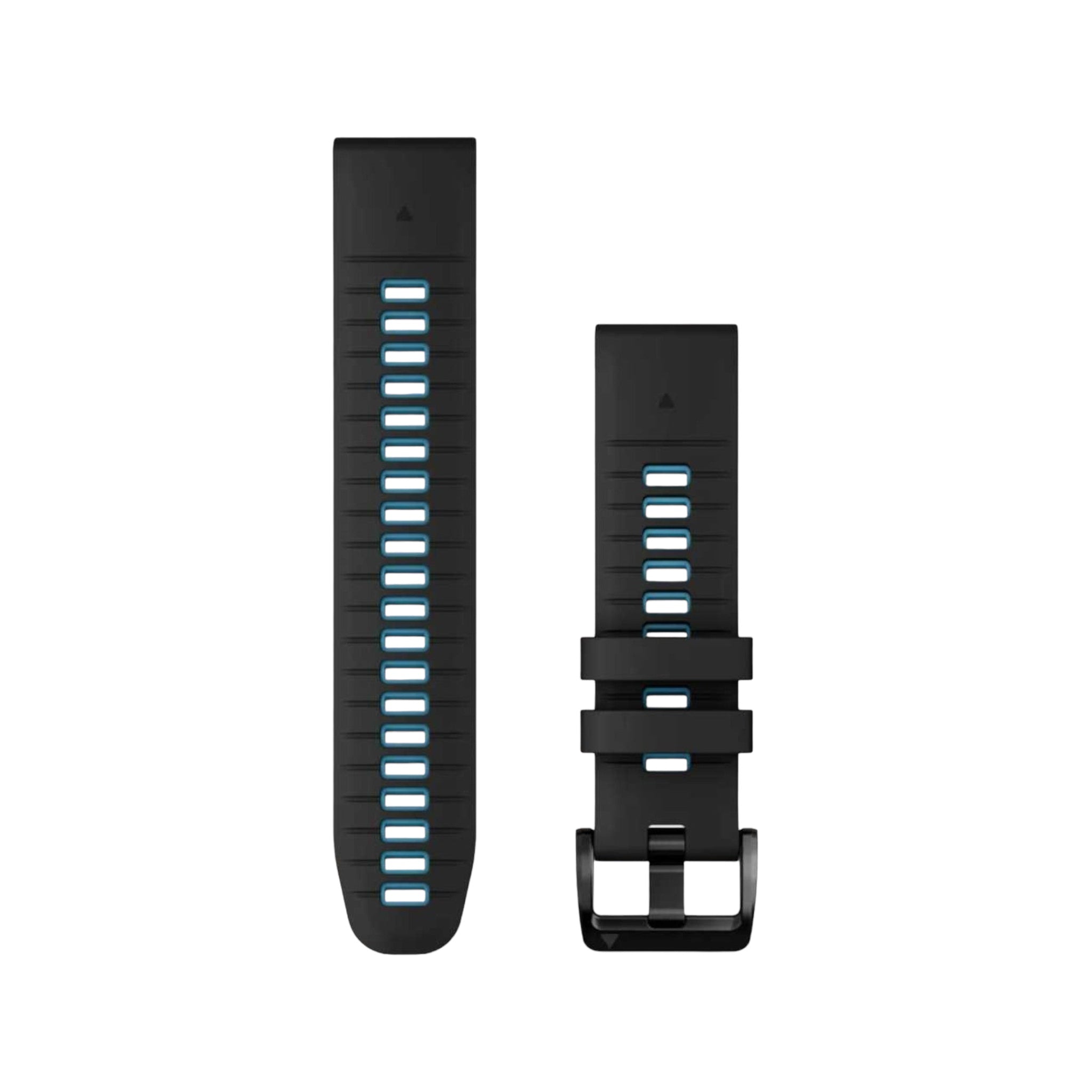 Garmin QuickFit® 22 Watch Bands - Black / Cirrus Blue Silicone Garmin QuickFit® 22 Watch Bands - Black / Cirrus Blue Silicone