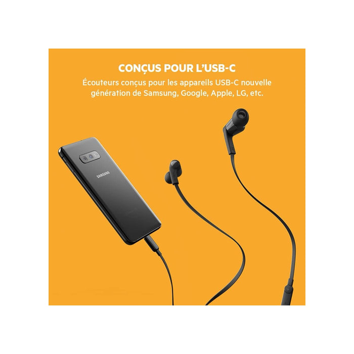 Belkin SoundForm USB-C wired earbuds from TaMiMi Projects in Qatar. Tangle-free, sweat-resistant, and comfortable fit.