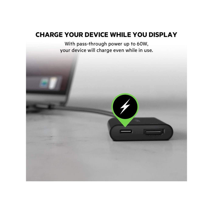 Get Belkin Belkin USB-C to HDMI Adapter + USB-C Charger in Qatar from TaMiMi Projects
