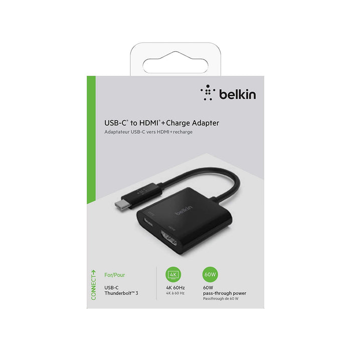 Get Belkin Belkin USB-C to HDMI Adapter + USB-C Charger in Qatar from TaMiMi Projects