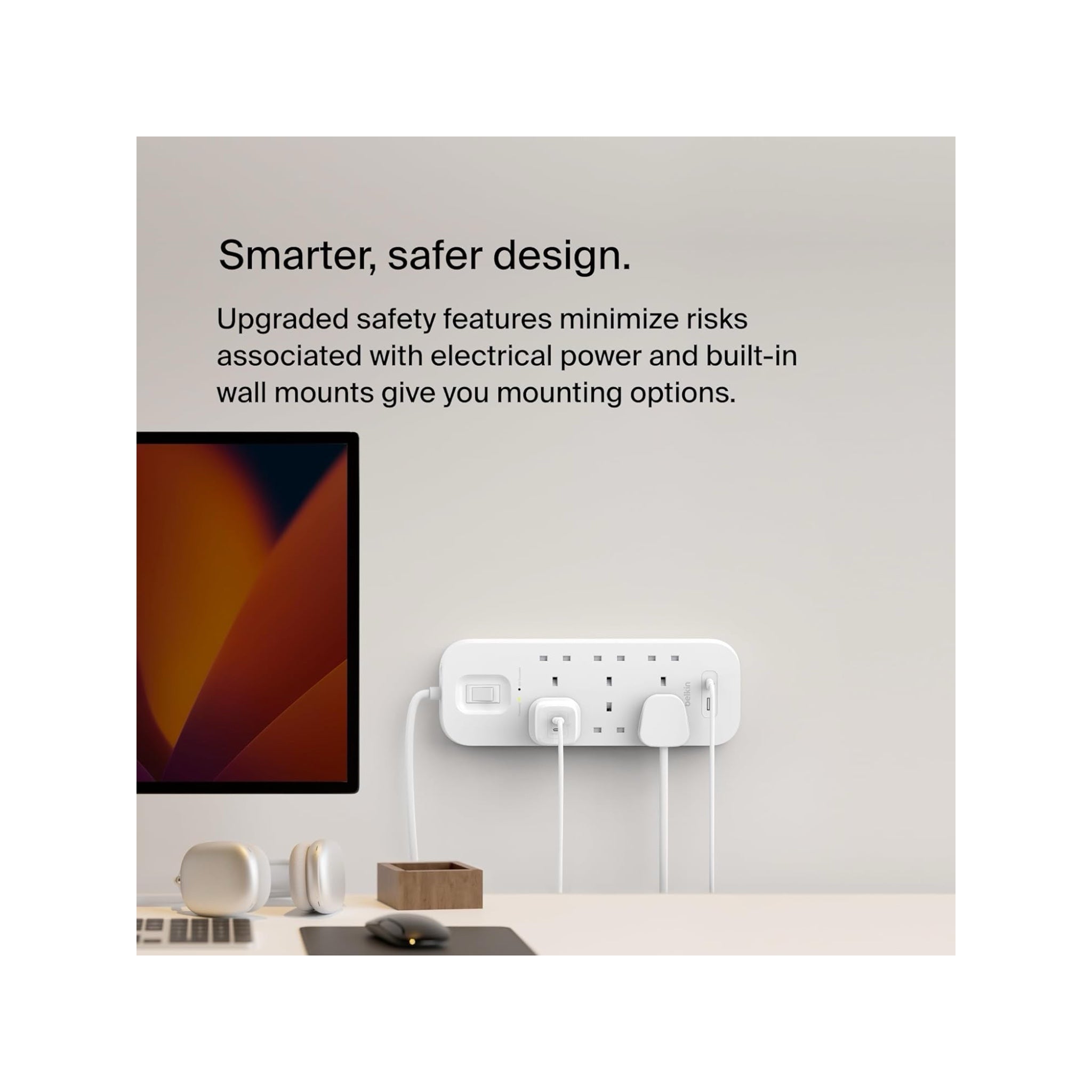 محول بيلكن ٦ مداخل مع منفذ تايب سي PD ومنفذ USB-A محول بيلكن ٦ مداخل مع منفذ تايب سي PD ومنفذ USB-A