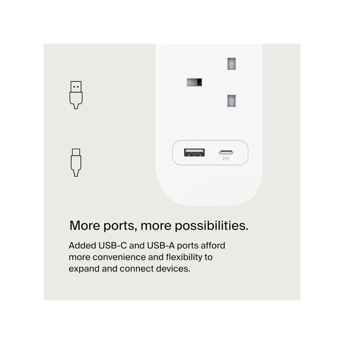 Get Belkin ‫محول بيلكن ٤ مداخل / منفذ تايب سي PD / منفذ USB-A‬ in Qatar from TaMiMi Projects