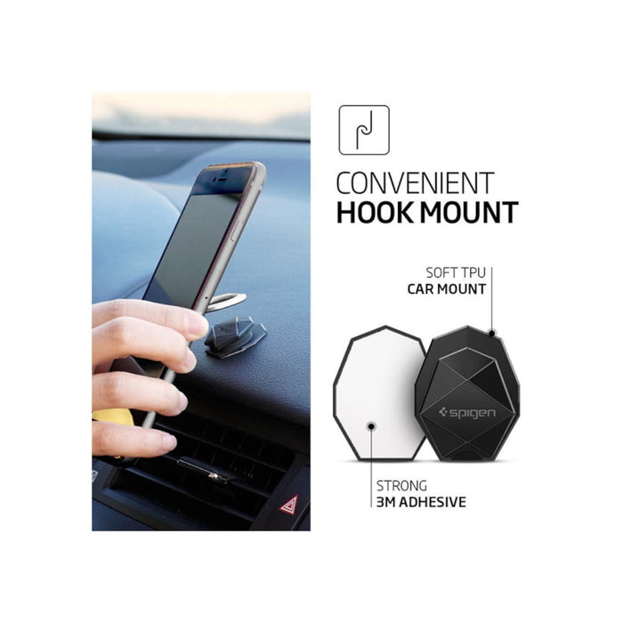 Spigen Style Ring – Secure grip & kickstand with car mount, ideal for flat-back phones. TaMiMi Projects, Qatar.