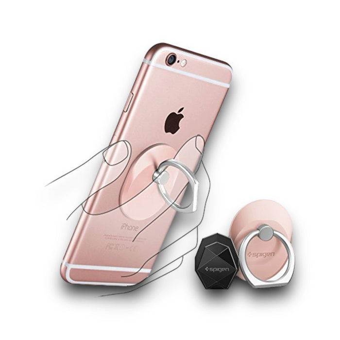 Spigen Style Ring – Secure grip & kickstand with car mount, ideal for flat-back phones. TaMiMi Projects Qatar.