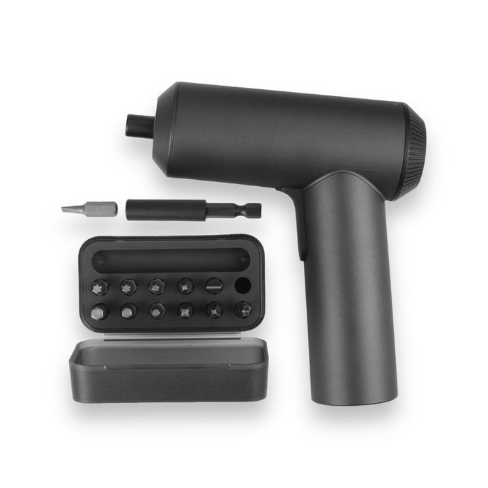Xiaomi 3.6V cordless screwdriver from TaMiMi Projects in Qatar, 2000mAh battery, 5Nm torque, with 12 S2 steel bits, portable and efficient.