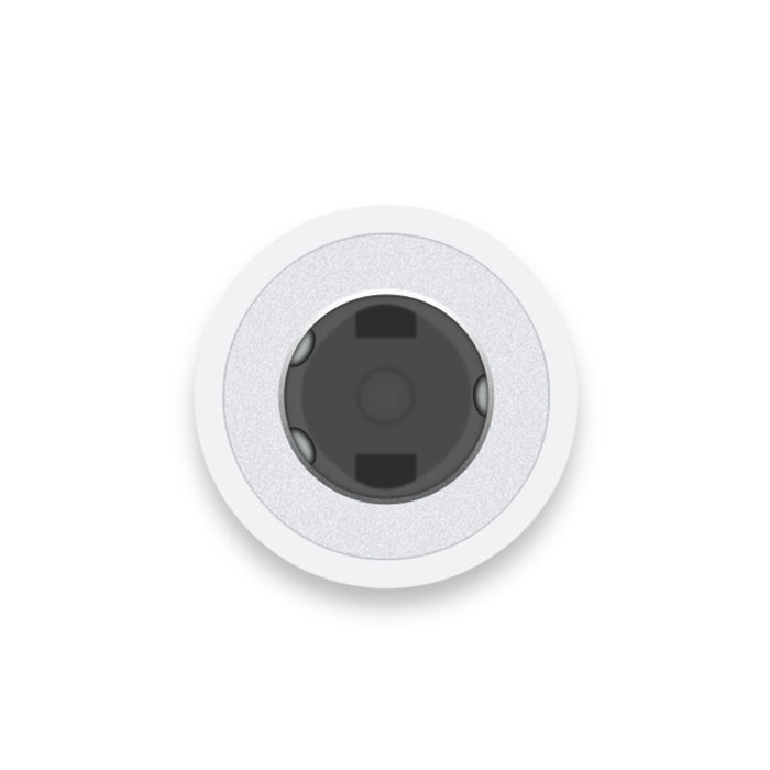 Apple Lightning to 3.5 mm headphone jack adapter, offers easy connection and high-quality audio, at TaMiMi Projects in Qatar.