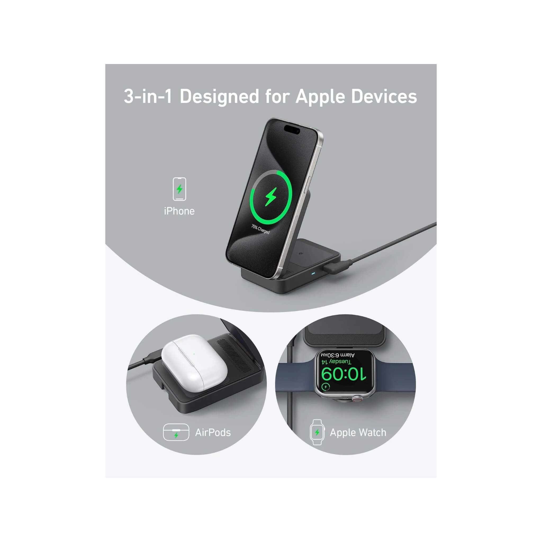 Anker MagGo 3-in-1 Foldable Wireless Charging Station Anker MagGo 3-in-1 Foldable Wireless Charging Station