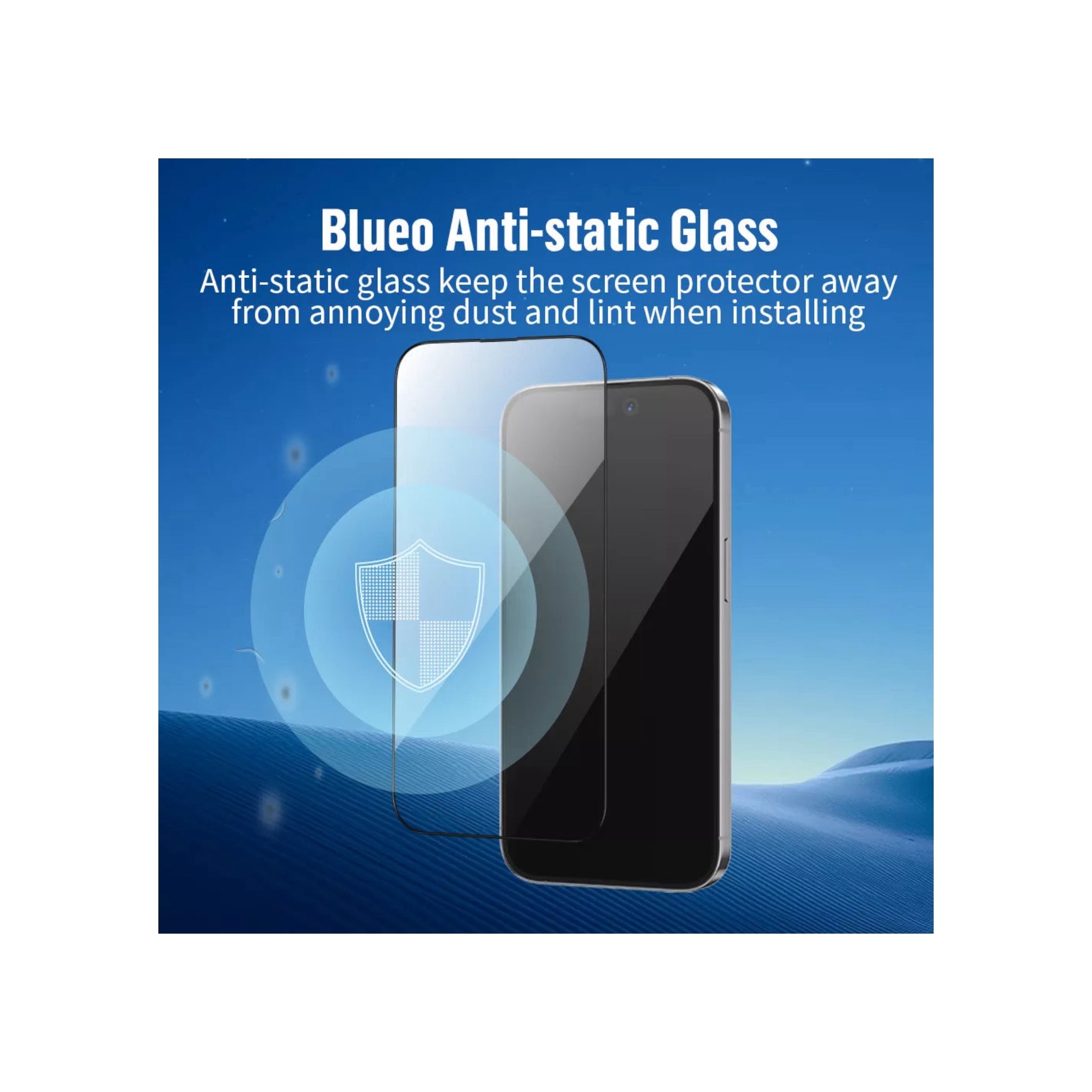 BLUEO Screen Protector for iPhone 13 Pro | 13 | 14 - Clear BLUEO Screen Protector for iPhone 13 Pro | 13 | 14 - Clear