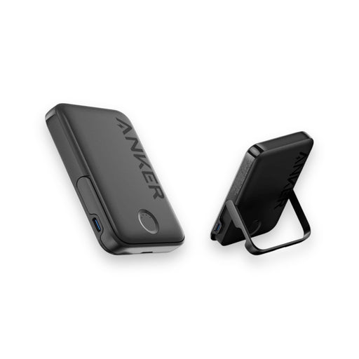 Battery with stand, 5000mAh capacity, practical design ideal for charging on the go, available now from TaMiMi Projects in Qatar.