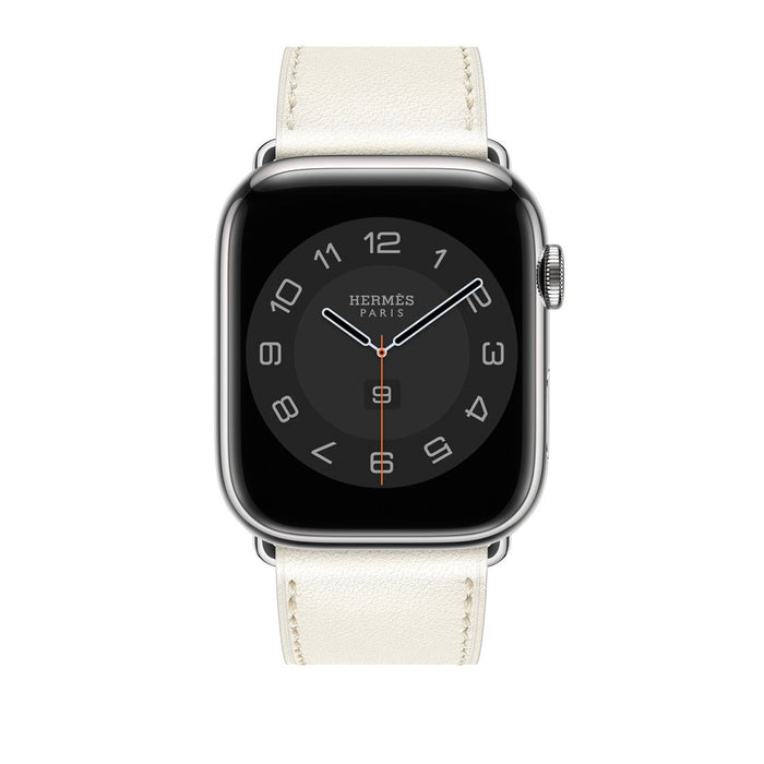 Apple Watch Hermès - Blanc Swift Leather Single Tour - 45mm