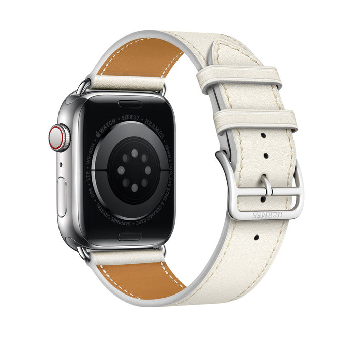 Apple Watch Hermès - Blanc Swift Leather Single Tour - 45mm