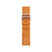 Apple Watch Hermès Band 42mm Tricot in Orange crafted for style, comfort, Hermès signature quality available at TaMiMi Projects in Qatar.