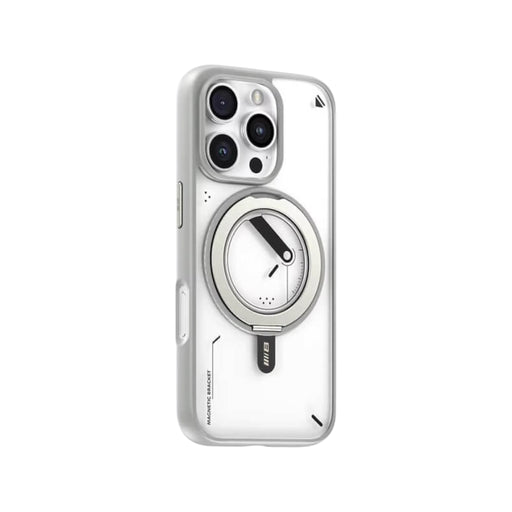 Blueo Crystal Magnetic Case, 360° Rotable Stand for iPhone 16 Pro Max, transparent design. From TaMiMi Projects in Qatar
