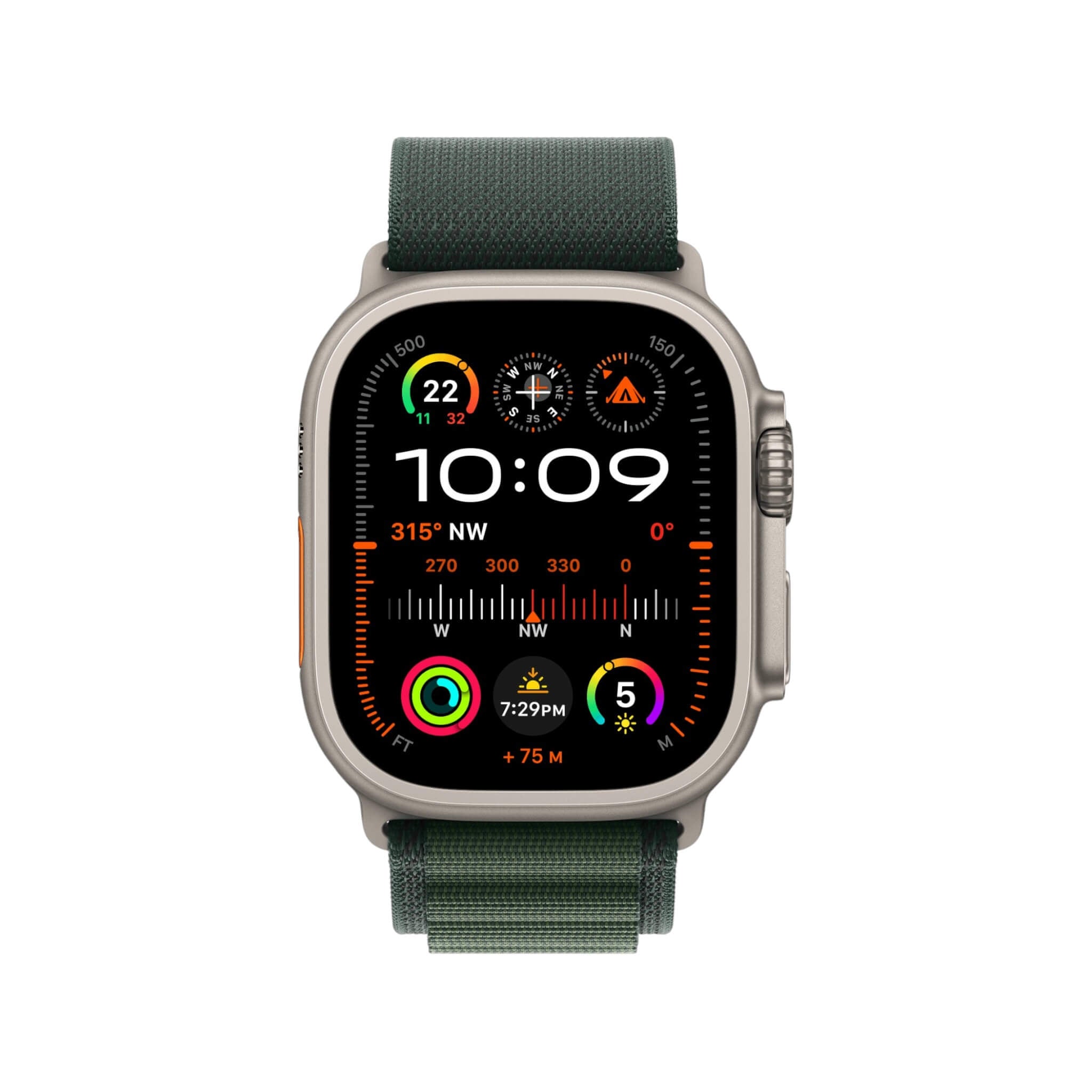 49mm Dark Green Alpine Loop - Black Titanium Finish 49mm Dark Green Alpine Loop - Black Titanium Finish