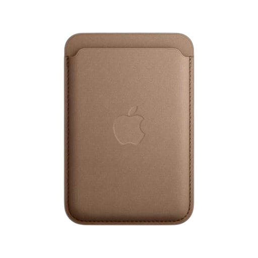 iPhone FineWoven Wallet with MagSafe in Taupe, stylish and eco-friendly wallet offering secure attachment, at TaMiMi Projects in Qatar.