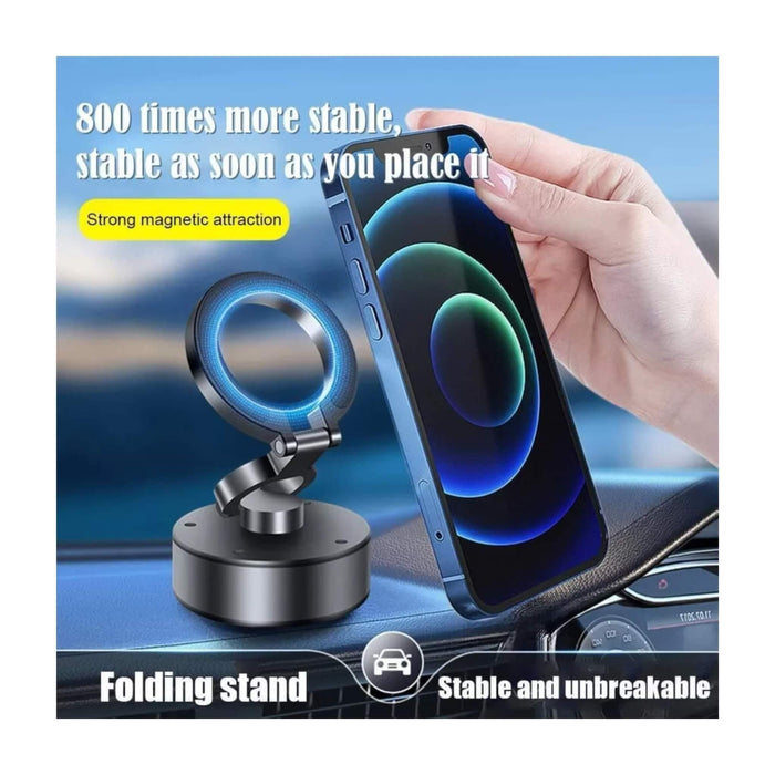 Vacuum Suction Mobile Holder, 360-degree adjustable, provides secure grip and flexible viewing angles, available at TaMiMi Projects in Qatar.