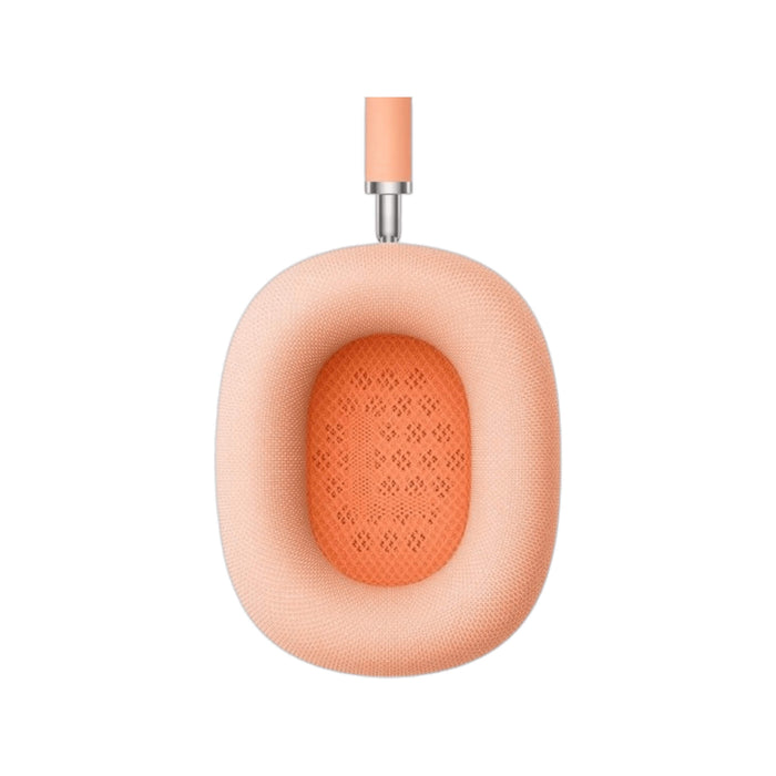 AirPods Max in Orange color with noise cancellation, spatial audio, dynamic head tracking, available at TaMiMi Projects in Qatar.