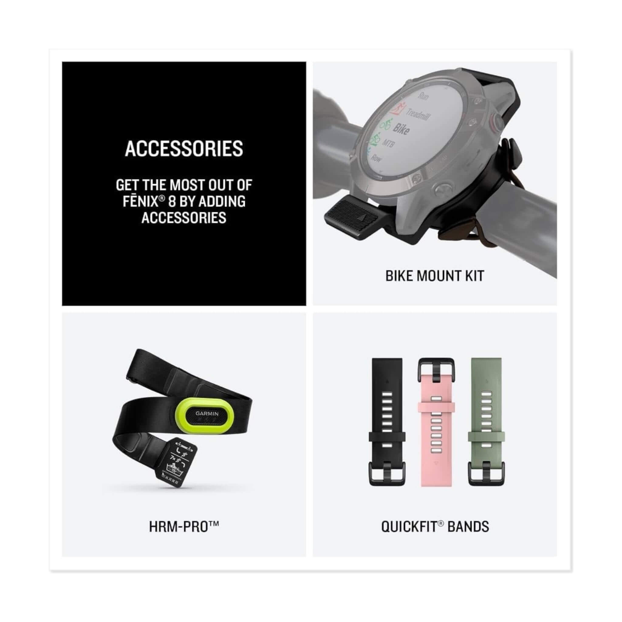 Fēnix® 8 Sapphire Solar Carbon Gray DLC Titanium Black Band - 51mm Fēnix® 8 Sapphire Solar Carbon Gray DLC Titanium Black Band - 51mm