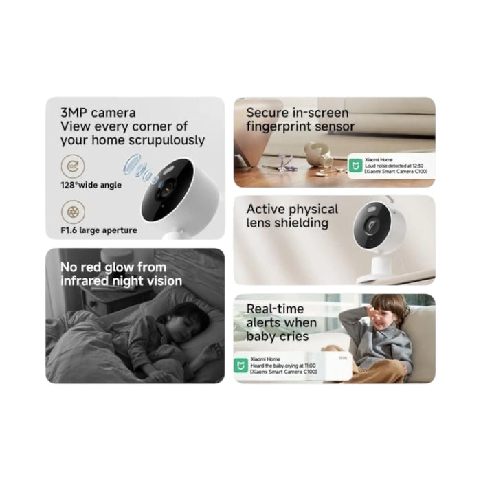 ‫احصل علي كاميرا شاومي C100 بدقة 2K من تميمى بروجكتس فى قطر. تصوير ليلي، كشف حركة، مكالمات ثنائية، مناسبة للمنزل والمكتب.