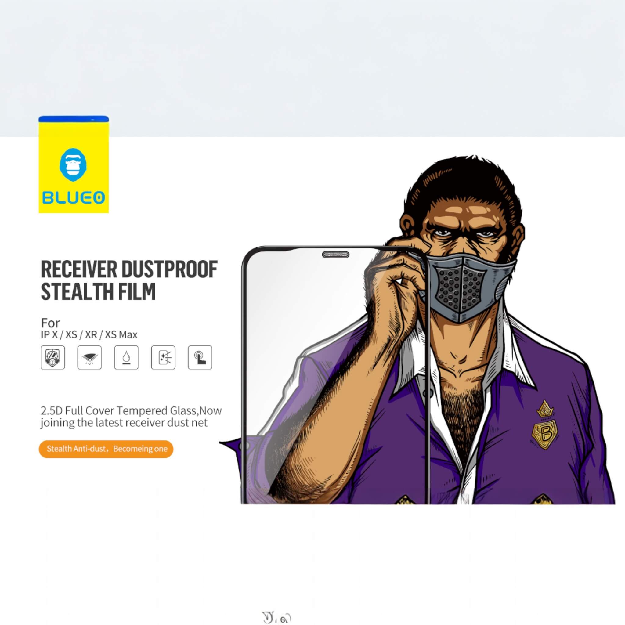 Blueo Dust Proof Screen Protector iPhone 12 Pro Max Blueo Dust Proof Screen Protector iPhone 12 Pro Max