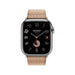Hermès band from TaMiMi Projects Qatar. Soft, waterproof rubber with H motif and buckle. Fits Apple Watch 44/45/46/49 mm.