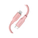 Anker PowerLine III Flow USB-C to Lightning Cable, 6ft/1.8m, pink, for fast charging. Available in Qatar at TaMiMi Projects.