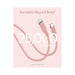 Anker PowerLine III Flow USB-C to Lightning Cable, 3ft/0.9m, pink, designed for fast charging. Available in Qatar at TaMiMi Projects.