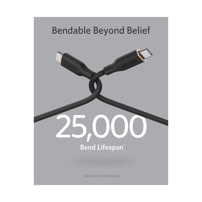 Get Anker سلك انكر فلو يو اس بي سي الي يو اس بي سي - ١٨٠ سم - اسود in Qatar from TaMiMi Projects