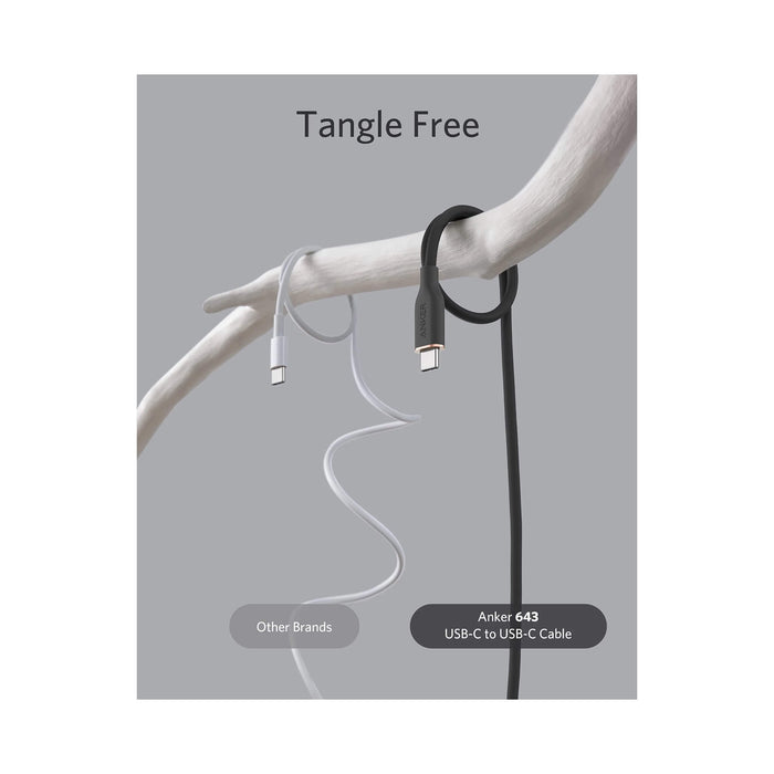 Get Anker سلك انكر فلو يو اس بي سي الي يو اس بي سي - ١٨٠ سم - اسود in Qatar from TaMiMi Projects
