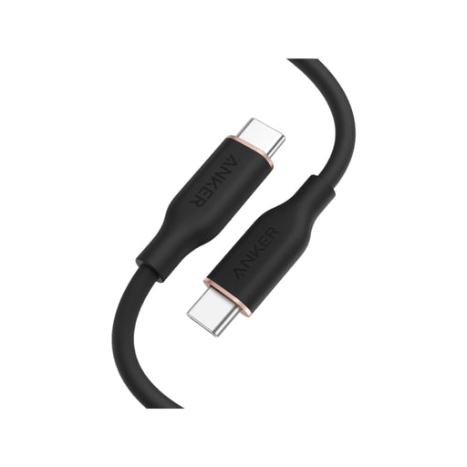 Anker PowerLine III Flow USB-C to USB-C Cable, 3ft/0.9m, black, fast charging. in Qatar at TaMiMi Projects.