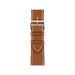 Hermès Apple Watch Band 45mm Fauve Barénia, Series 10 & Ultra 49mm compatible, deployment buckle. At TaMiMi Projects in Qatar.