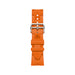 Sporty Hermès band from TaMiMi Projects Qatar. Soft, waterproof rubber with H motif and buckle. Fits Apple Watch 38/40/41/42 mm.