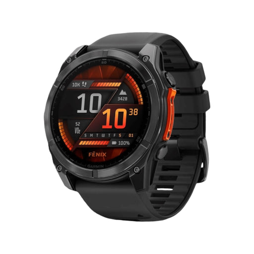 Garmin fēnix 8 Premium GPS Smartwatch 51mm Slate Gray, AMOLED screen, LED flashlight, 29-day battery at TaMiMi Projects Qatar.