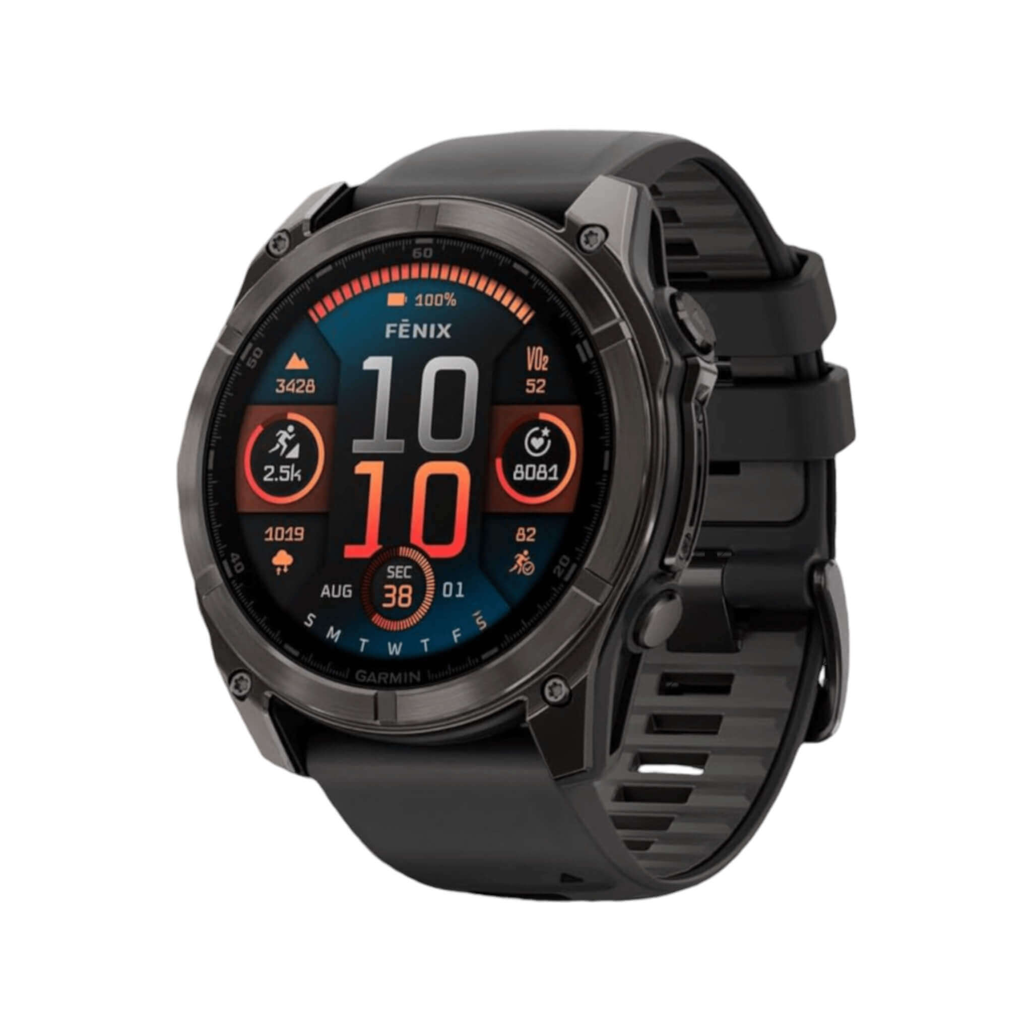 fēnix® 8 Amoled Sapphire Carbon Gray Titanium Black Band - 51mm fēnix® 8 Amoled Sapphire Carbon Gray Titanium Black Band - 51mm