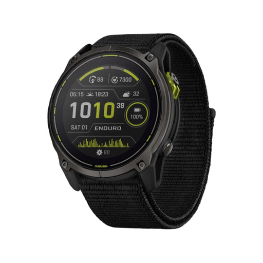 Garmin Enduro 3 GPS Solar Smartwatch 51mm with titanium frame, sapphire glass, and 90-day battery at TaMiMi Projects Qatar.