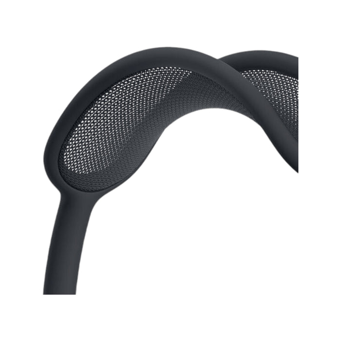AirPods Max in Midnight color with noise cancellation, spatial audio, and dynamic head tracking, available at TaMiMi Projects in Qatar.