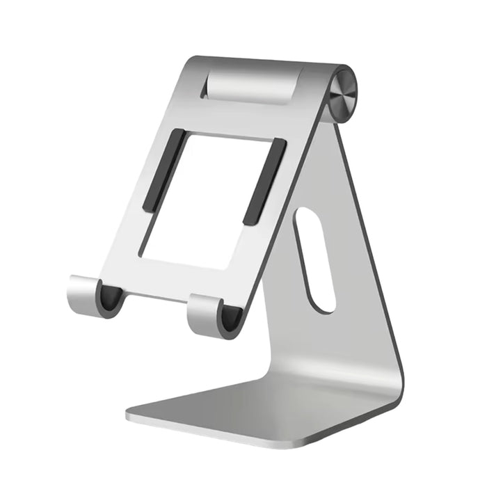 Adjustable tablet stand with 260° rotation, stable aluminum base, ergonomic design, fits up to 13-inch devices - TaMiMi Projects in Qatar.