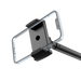 Black ring light stand with an attached phone holder, perfect for content creation.