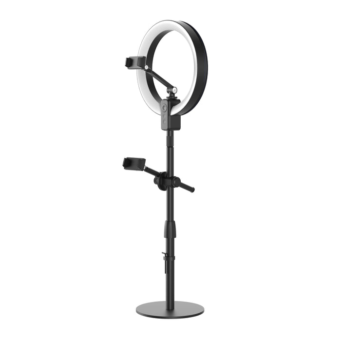 LED Ring Light Stand with Dual Phone Holder