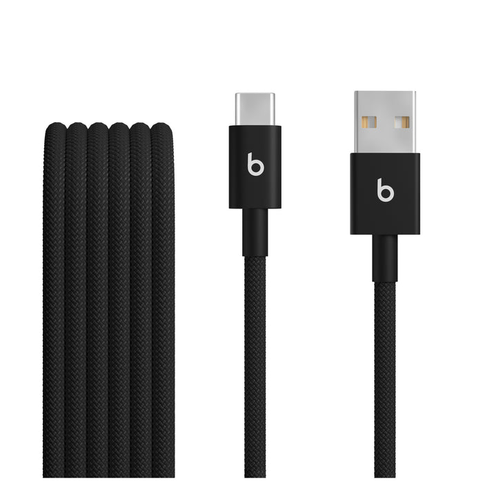 Beats USB‑A to USB‑C Woven Cable (1.5 m) - Bolt Black (2-Pack) Available now from TaMiMi Projects in Qatar.