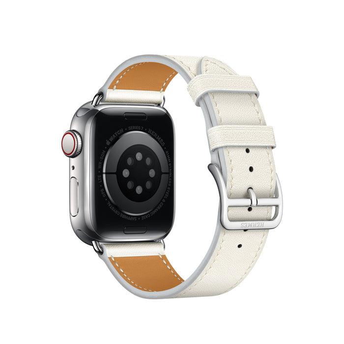 Apple Watch Hermès - Blanc Swift Leather Single Tour - 41mm