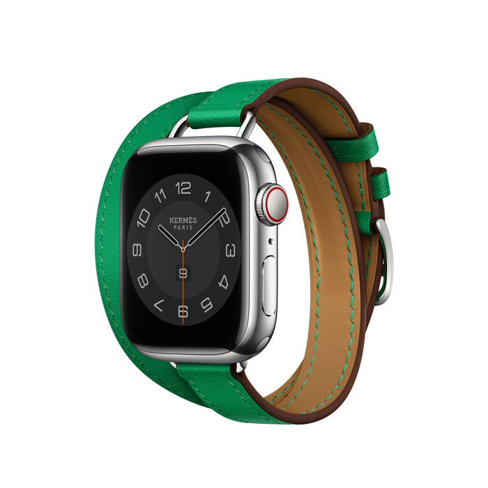 Apple Watch Hermès - 41mm Bambou Swift Leather Attelage Double Tour